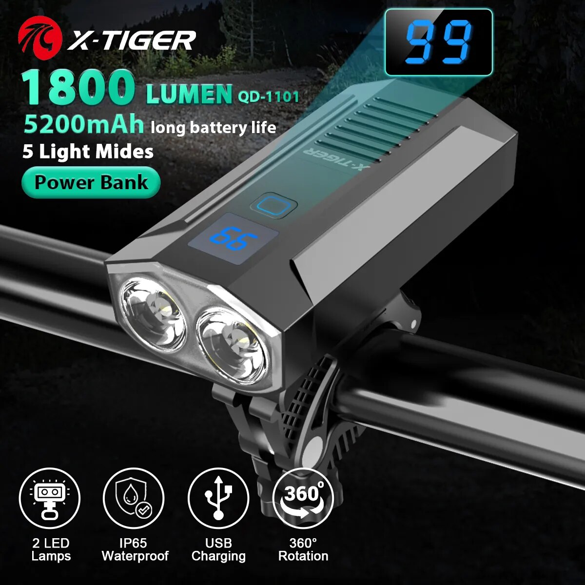 Drone Keh Rc K11 Turbo - X-Tiger Bike Light Headlight Bicycle Lamp