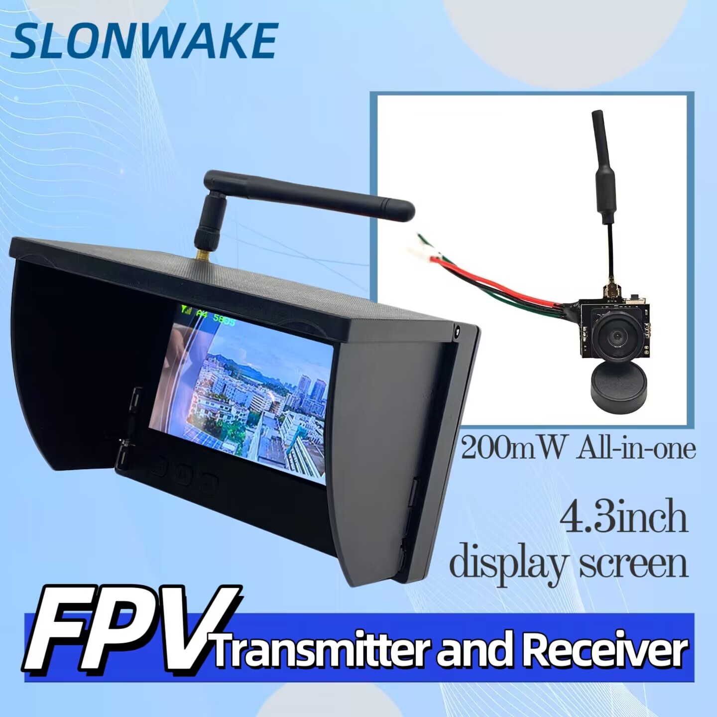 Analog Fpv Transmitter - SLONWAKE 5.8G Analog Video Transmission Camera