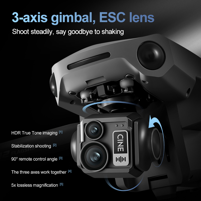 8K 3 Axis Gimbal Brushless 7.2 - Drone Z ulasan dan harga