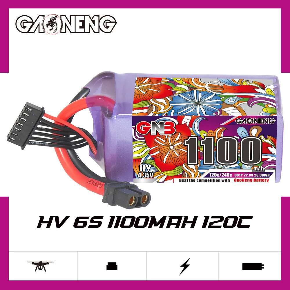 2Pcs GNB 6S Lipo Battery 22.8V - Drone Rcs ulasan dan harga