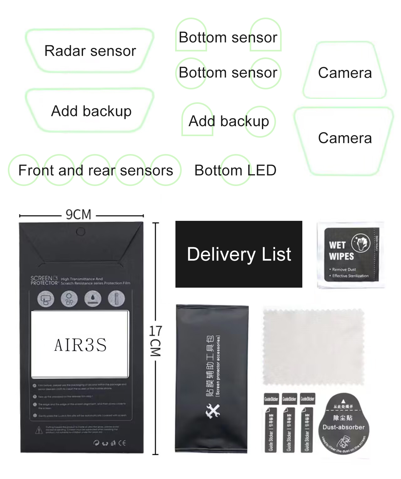 ​Lens Sensor Protective Film f - Drone Z ulasan dan harga