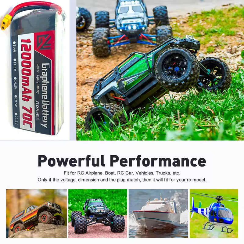 12000mAh 6S 22.2V 70C RC Lipo  - Drone Rc Game ulasan dan harga