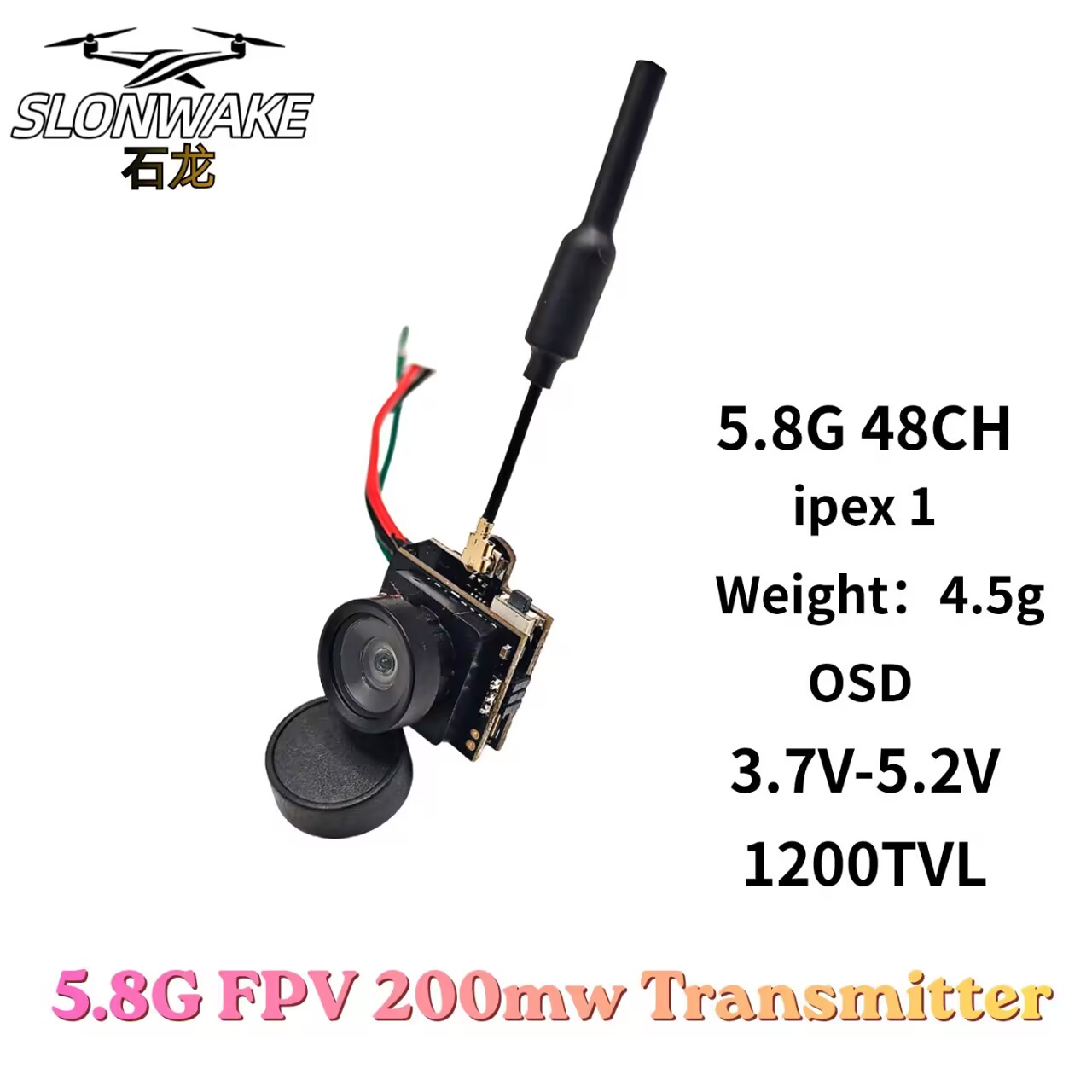 SLONWAKE 5.8G Analog Video Tra - Analog Fpv Transmitter ulasan dan harga