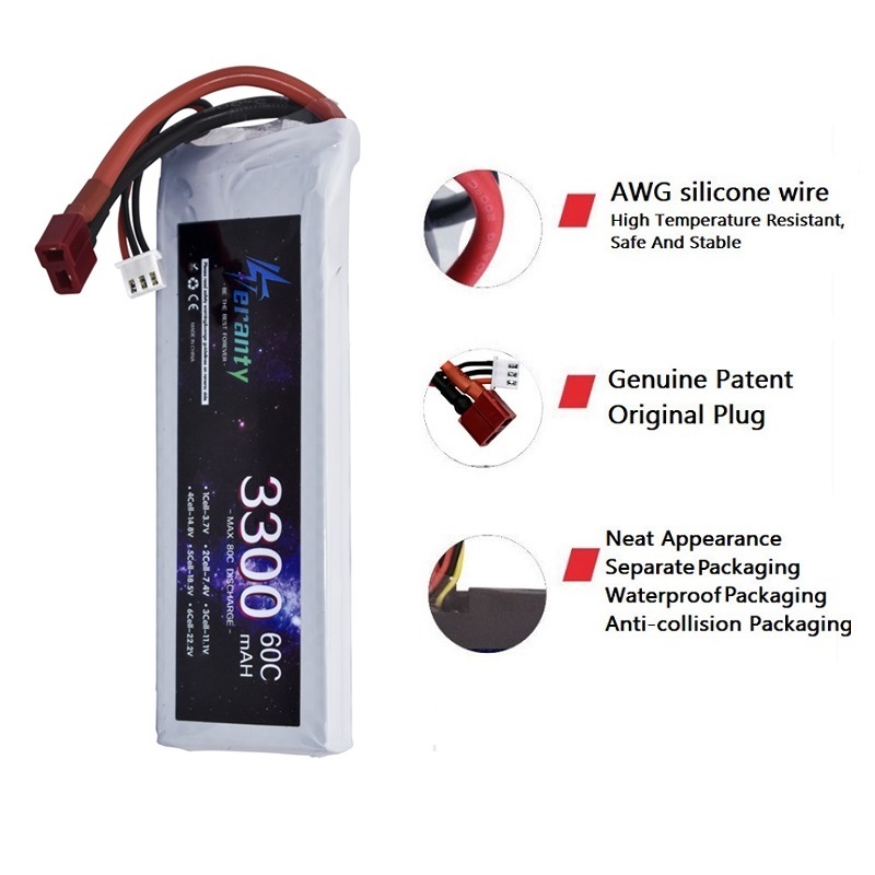 2S 7.4V LiPo Battery 3300mAh 6 - Drone Rcs ulasan dan harga