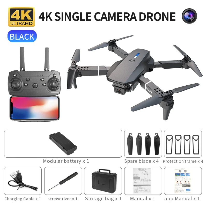 E88 ProIntelligent Folding Dro - Drone Z ulasan dan harga
