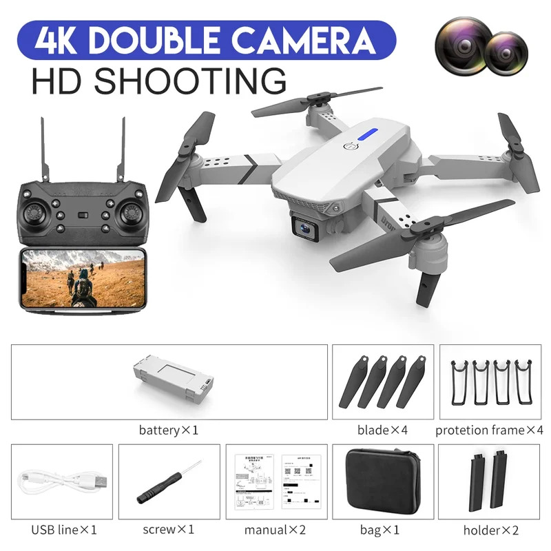 E88 ProIntelligent Folding Dro - Drone Z ulasan dan harga