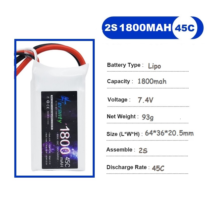2PCS 7.4V Lipo 2S Battery 1500 - Drone Rcs ulasan dan harga