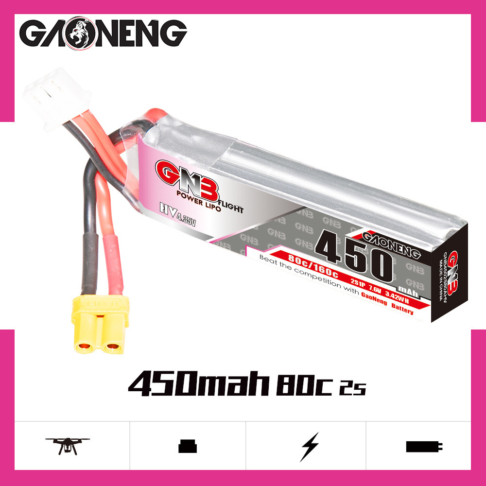 GNB LiPo Battery HV 2S 7.6V 45 - Analog Fpv Transmitter ulasan dan harga