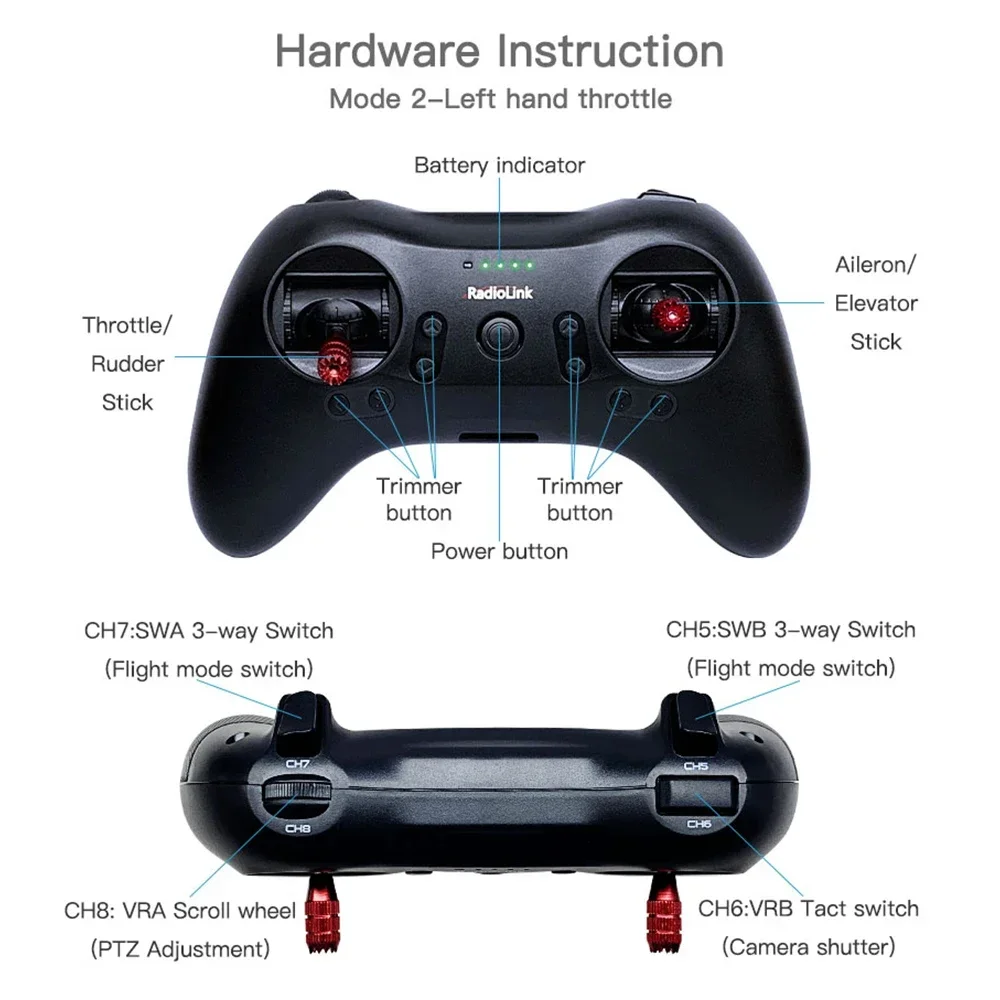 Radiolink T8S 2.4G 8 Channel R - Drone Rc Game ulasan dan harga