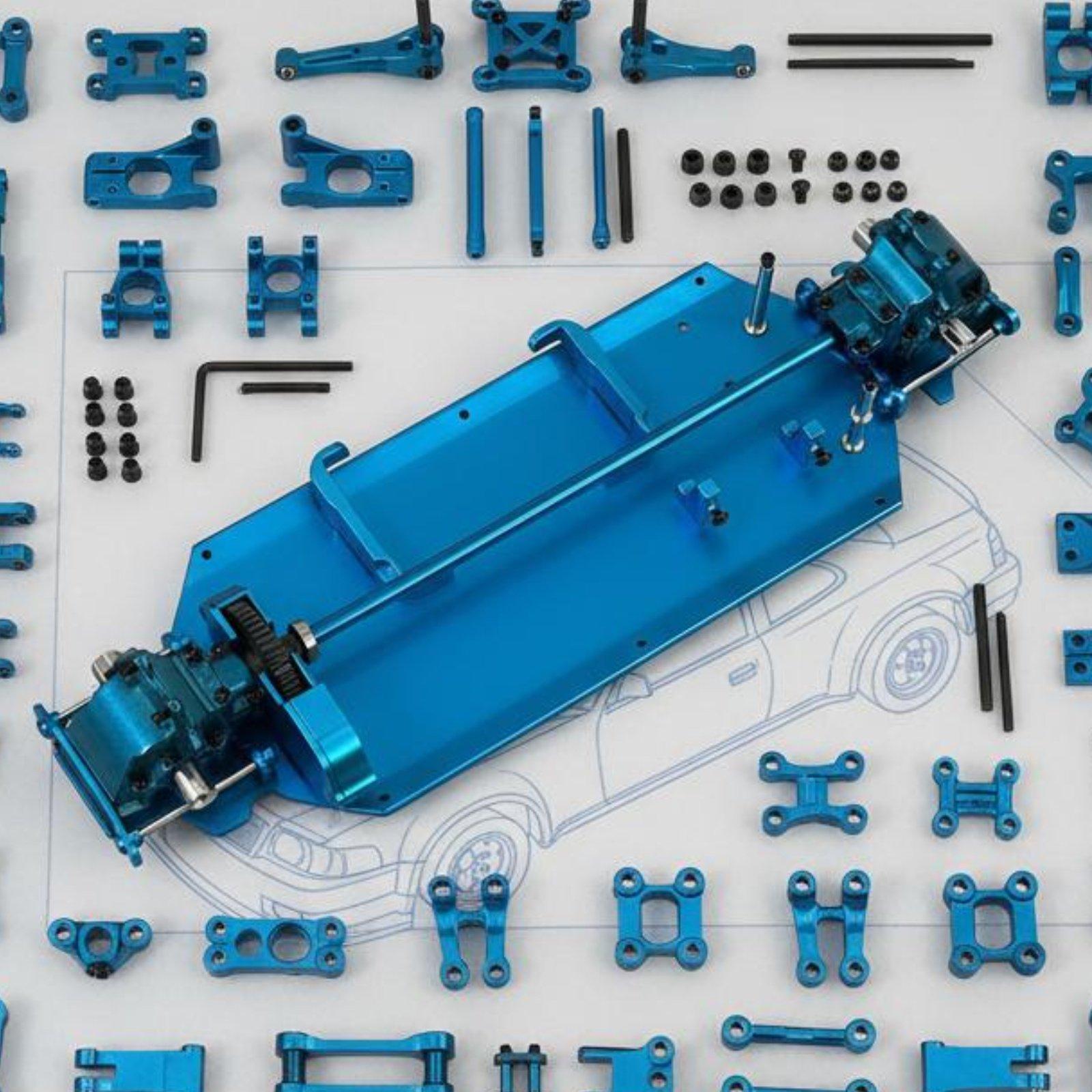 Alloy Electric Car Frame Assem - Rc Drift Car Kit ulasan dan harga