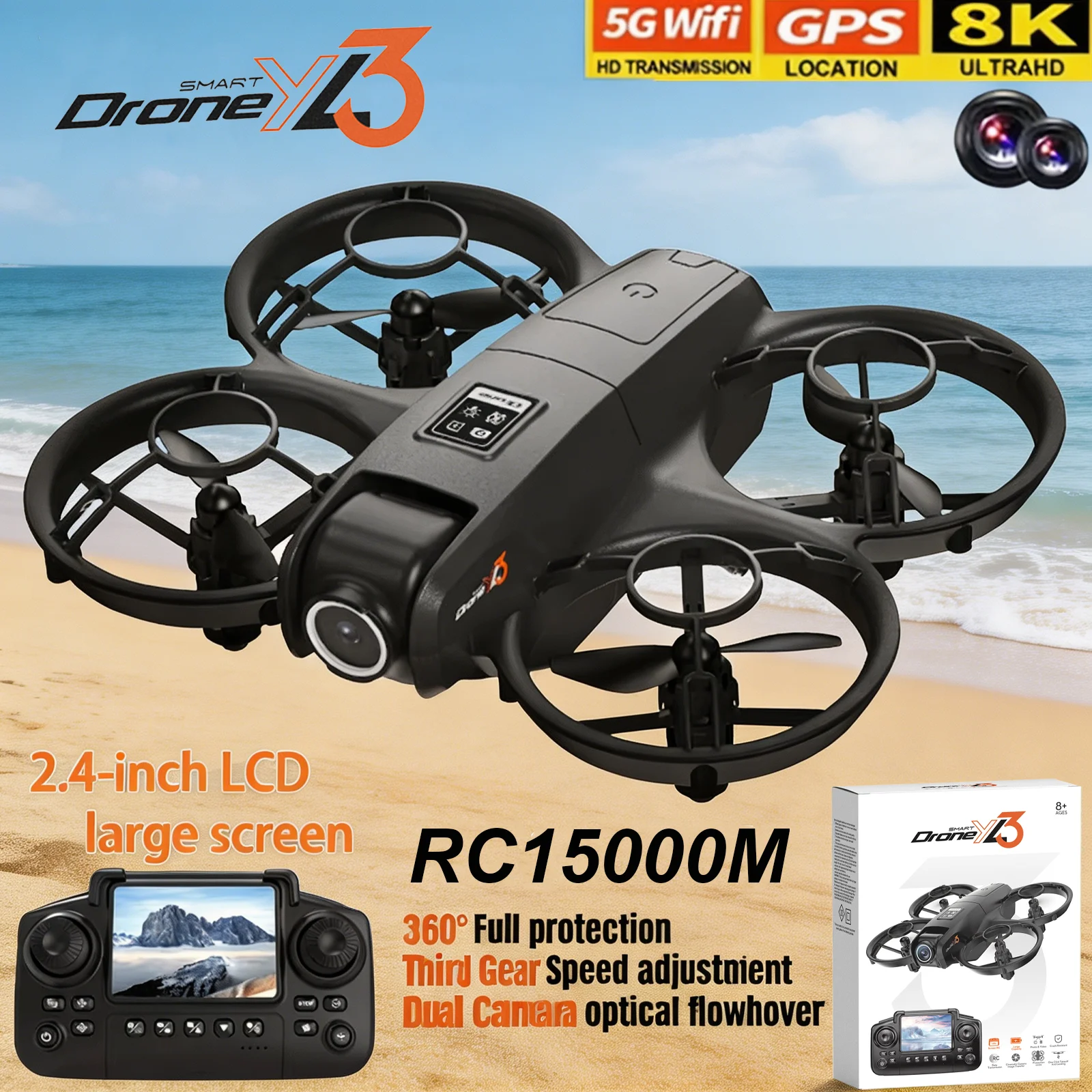 New YL3 RC Drone 8K 1080P Wide - Drone Rc Yl3 ulasan dan harga