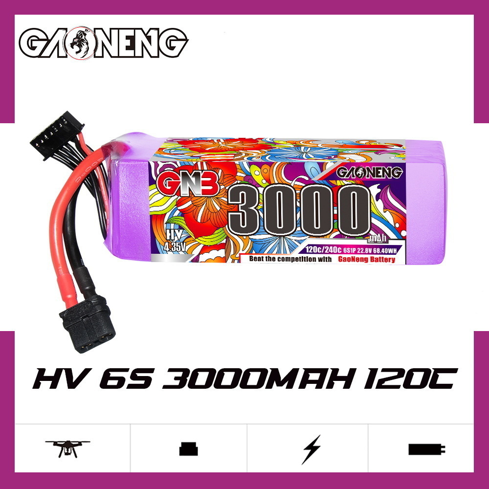 GNB Lipo Battery 6S 22.8V 3000 - Analog Fpv Transmitter ulasan dan harga